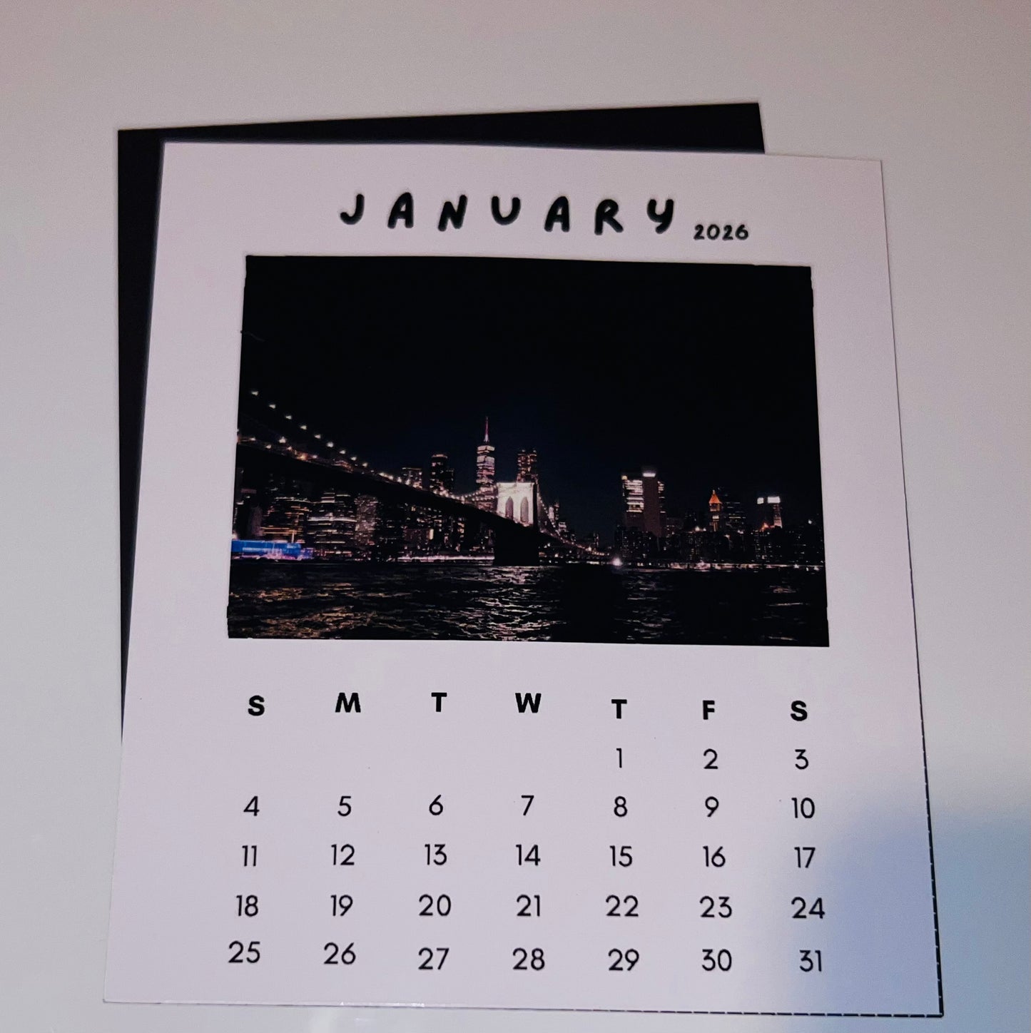 12-Month Personalized Photo Magnet Calendar