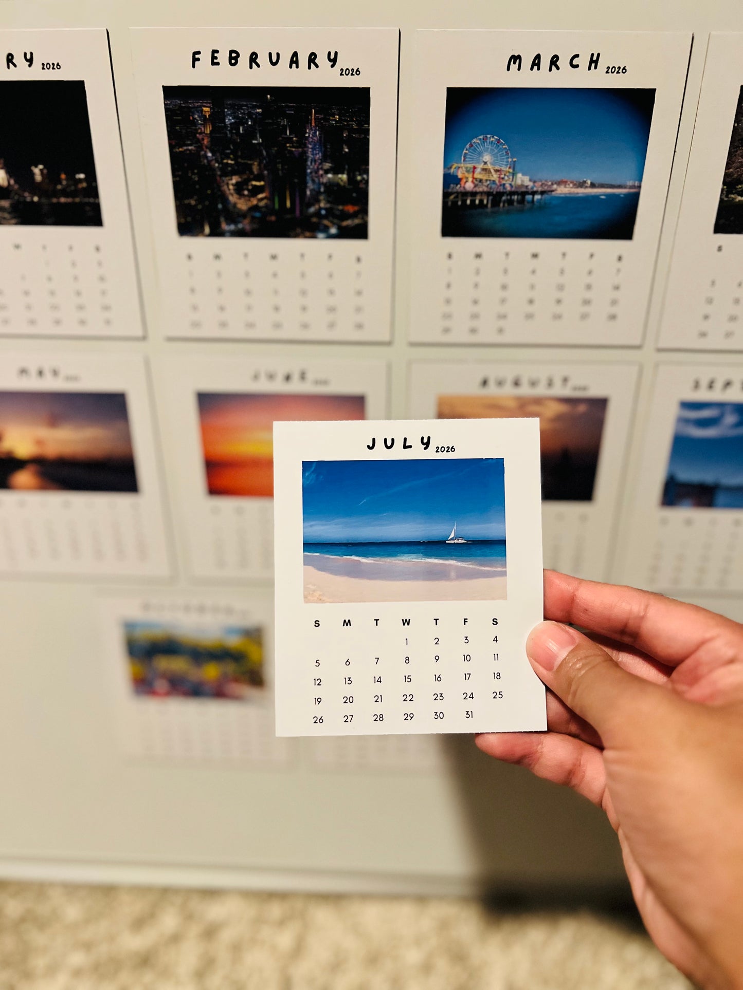 12-Month Personalized Photo Magnet Calendar