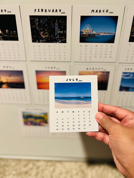 12-Month Personalized Photo Magnet Calendar