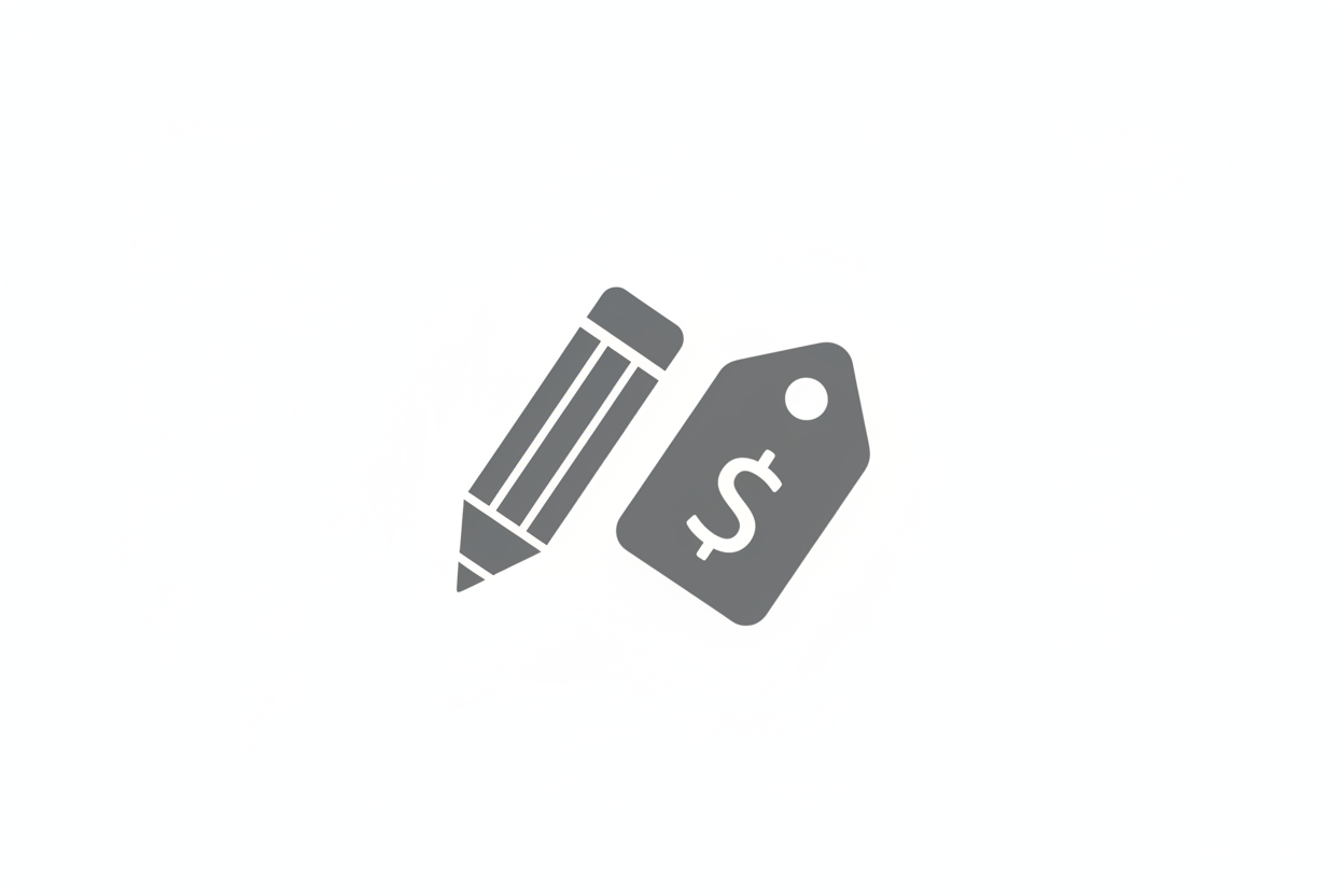 Pencil and Tag Icon